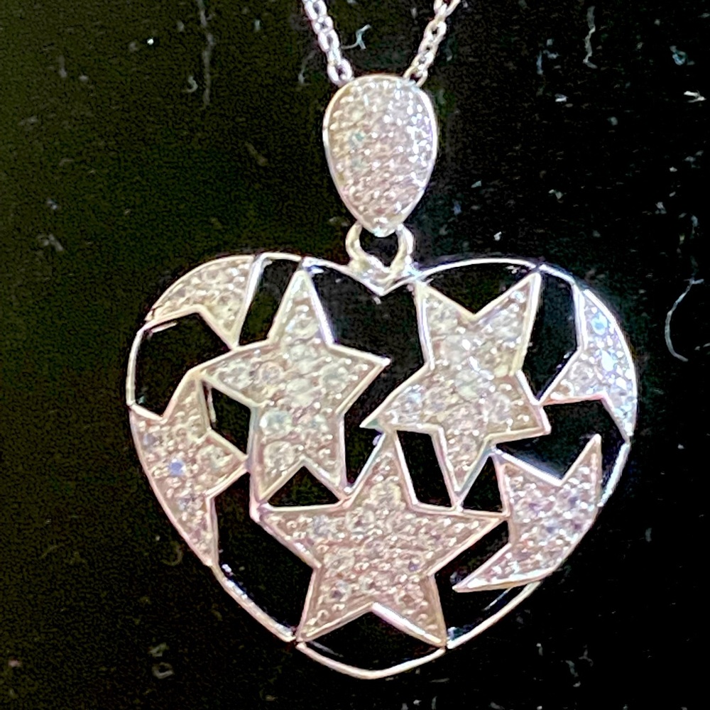.925 Sterling Silver, 1.00ct Diamonique Necklace